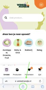 Winkelmandje Web App toevoegen stap 1